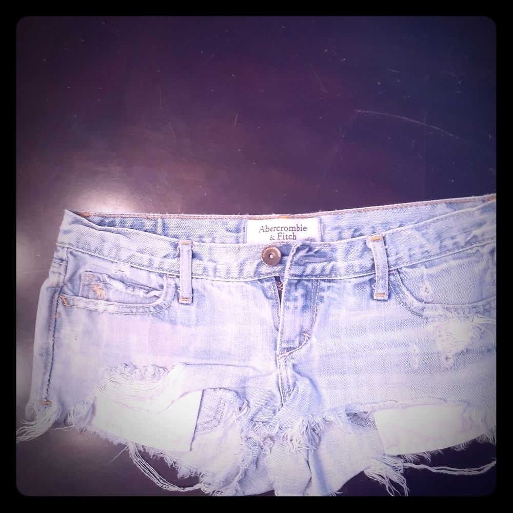 Abercrombie & Fitch denim Jean shorts sze 00 xs